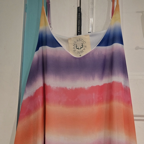 Fantastic Fawn Dresses & Skirts - Fantastic Fawn rainbow tie dye dress boho flowy vibrant colors sz medium NWOT Ne